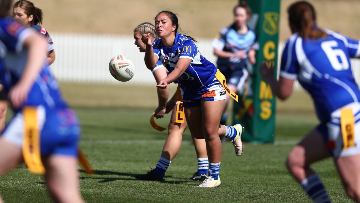 HOOKING IN: Riane Barton and Bathurst St Pat's can win their third league tag title on Sunday. Photo: PHIL BLATCH