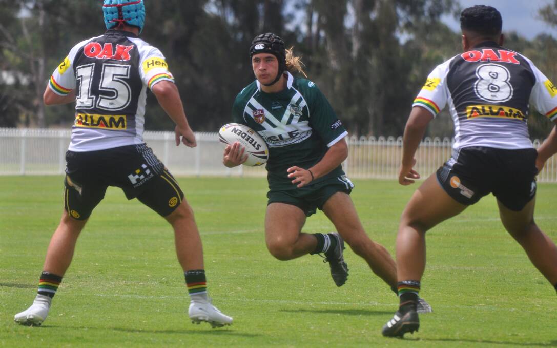 RAM RAID: Bloomfield's Marlin Pollack will run from the bench in Western's Andrew Johns Cup clash against the Dragons. Photo: NICK McGRATH
