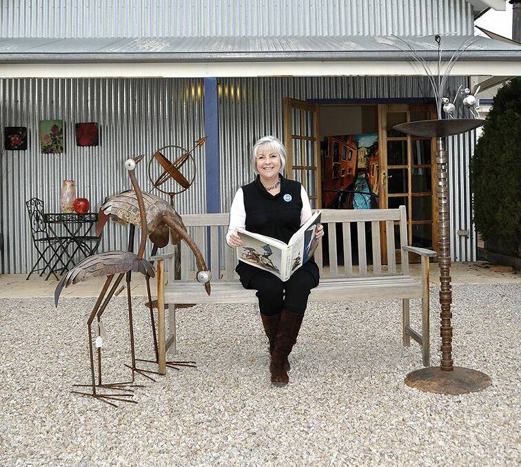 Picture perfect: Jayes Gallery, owned by Libby (picture) and Hugh Oldham features a wide range of contemporary art, and is a must see when in Molong. 
