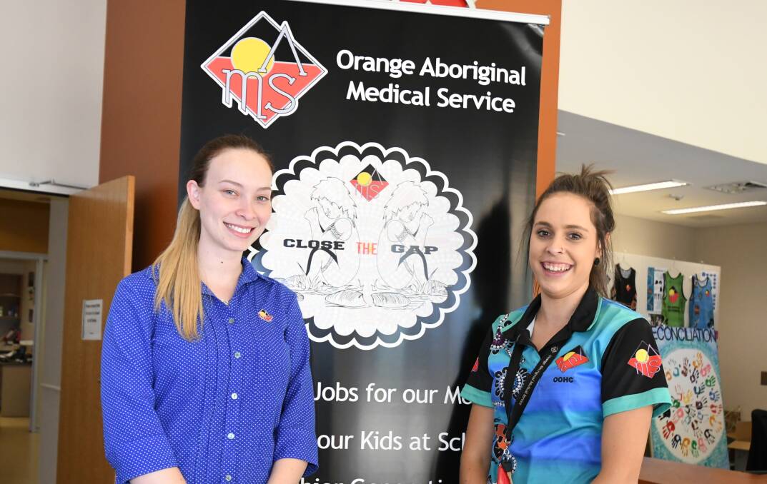 EXCITED: The Orange Aboriginal Medical Service's Zoe Byrne and Ash Naden. Photo: JUDE KEOGH 0309jkgap2