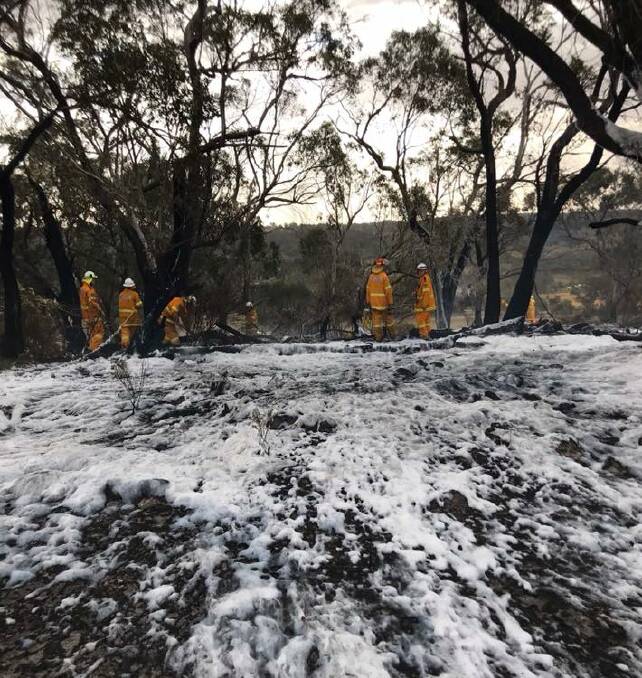 PUT OUT: The fire at Clifton Grove. Photo: RFS March/Clergate brigade.