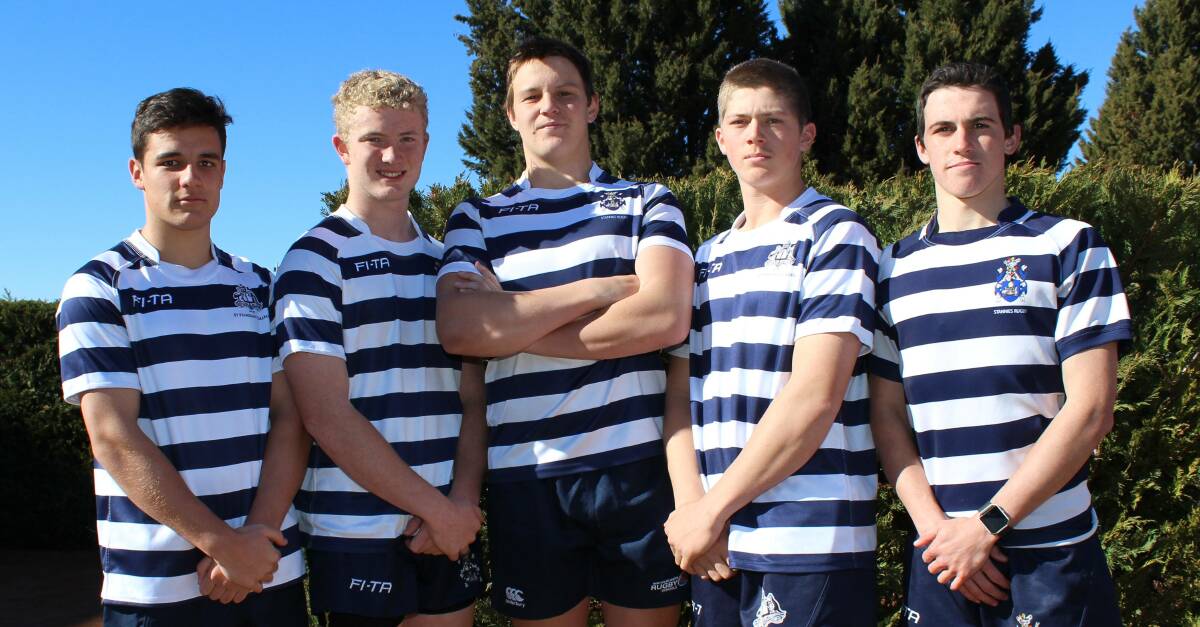 Stannies players Cameron Trengove, Cory Hooper, Tom Hooper, Fletcher Wright and Nick Rankine pictured in 2017. File picture