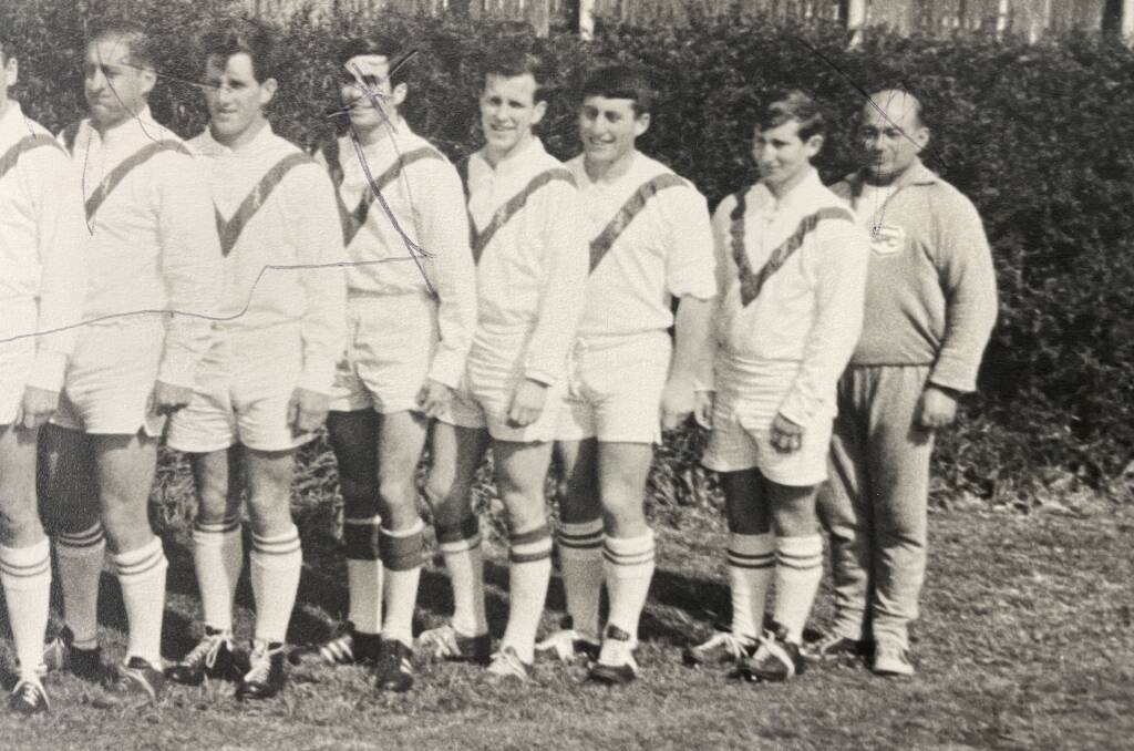 Ray Noonan (second from right) helped take St Pat's to the 1968 Group 10 premiership. Picture supplied.
