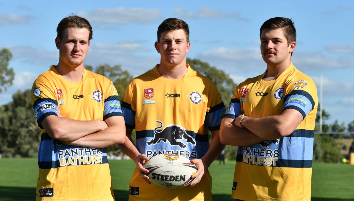 OPENING GAME: CSU's Brad Rushby, Billy Dickinson and Izaac Scott are prearing to take on Bathurst Panthers on Friday. Photo: ALEXANDER GRANT
