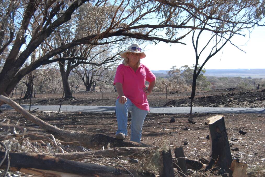 ANGRY: Despite losing 99.2 per cent of her property to the Sir Ivan bushfire, Paula Palmer from Cassilis still hasn't seen a fire truck on her place. 