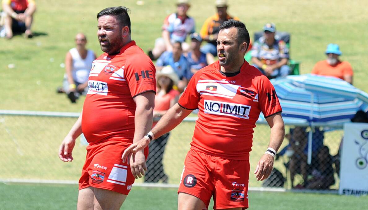 Matt Rose (right) and George Rose in action for WAC at the Koori Knockout at Dubbo in 2015. File picture