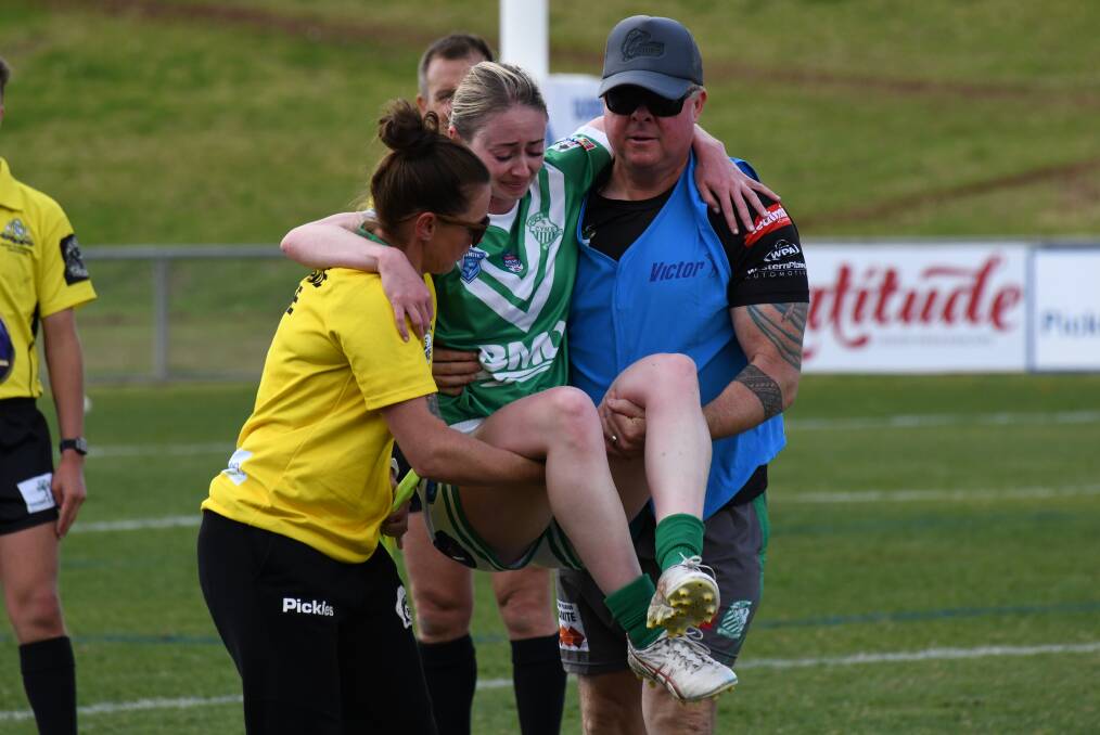 Dubbo CYMS will be hoping Madi Drew can recover from an ankle injury suffered during the second half of Sunday's match. Picture by Nick Guthrie