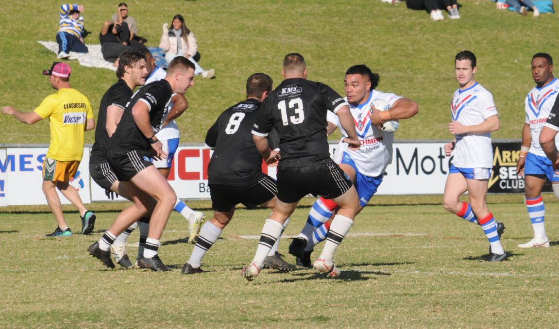 Takitau Mapapalangi was again a force to be reckoned with up front for Parkes. Picture by Nick Guthrie