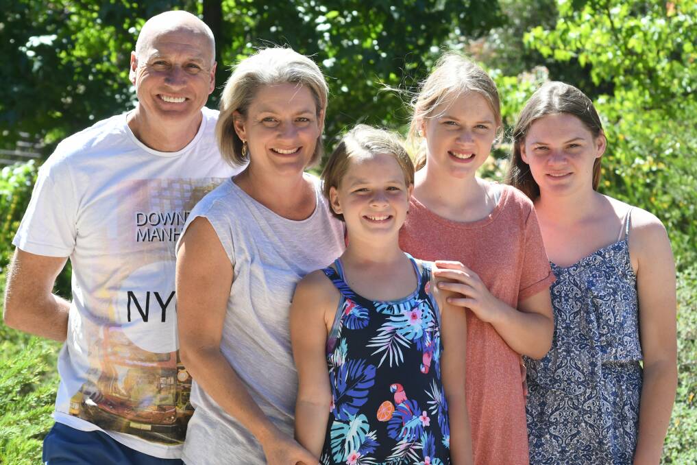 STAYING STRONG: Robert, Jewel and sisters Sarah, Amelia and Emily Patterson are off on a cruise together this week.