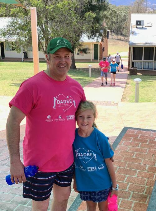 ACTIVE FAMILIES: Darren and Mikaylee Barrett stopped for a quick breather on the final weekend of the dads and daughters program at Lake Burrendong Sport and Recreation Centre. Photo: SUPPLIED