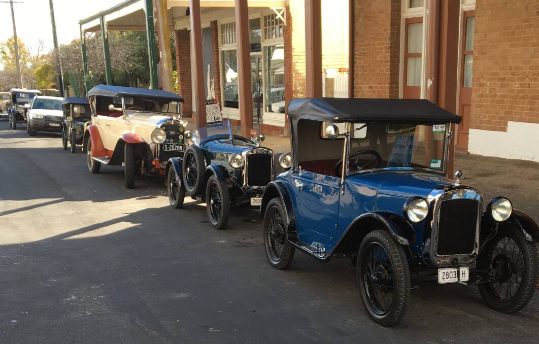 OLD SCHOOL: Millthorpe was full of vintage cars on Friday afternoon, delighting pedestraians and fellow motorists. Photo: CONTRIBUTED