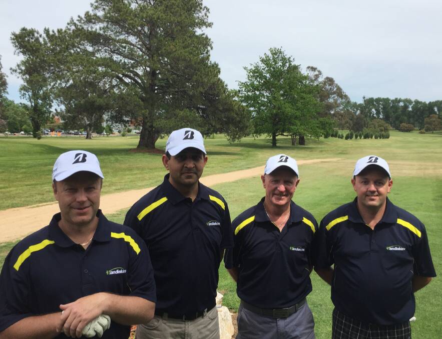 AWESOME FOURSOME: The handiskins finalists were (from left) Dave Chippendale, Nadeem Ashraf, Mick Pickett and Craig Sharwood. Photo: CONTRIBUTED