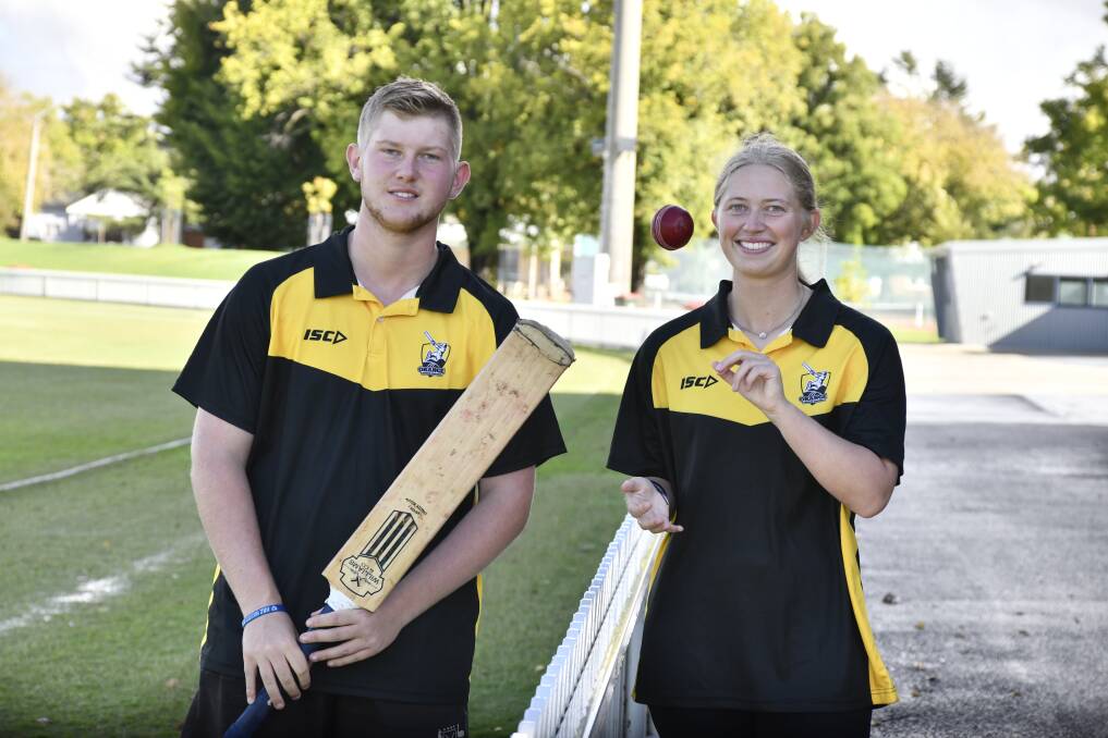 Hayden and Montana Griffith will head to Europe for a cricket tour. Picture by Jude Keogh 