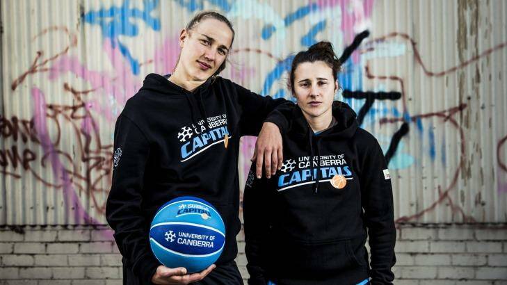 Mikaela Ruef and Lauren Mansfield have signed with the Canberra Capitals. Photo: Jamila Toderas