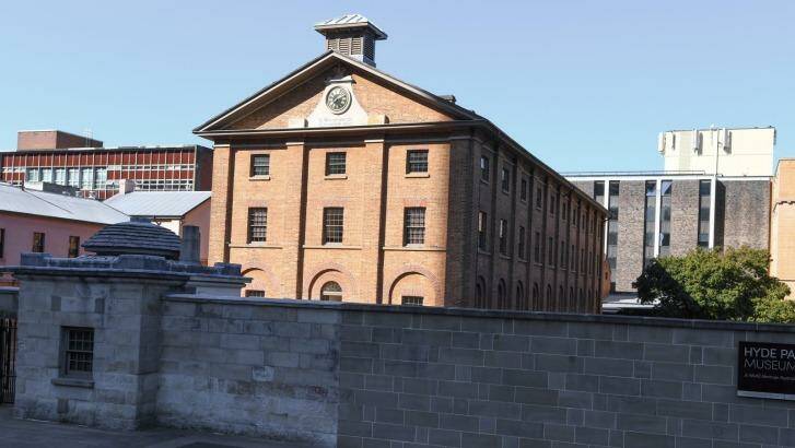 The Hyde Park Barracks on Macquarie Street, with buildings to be demolished at rear. Photo: Peter Rae