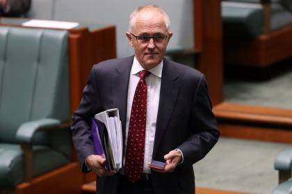 Communications Minister Malcolm Turnbull at Parliament on Wednesday. Photo: Andrew Meares