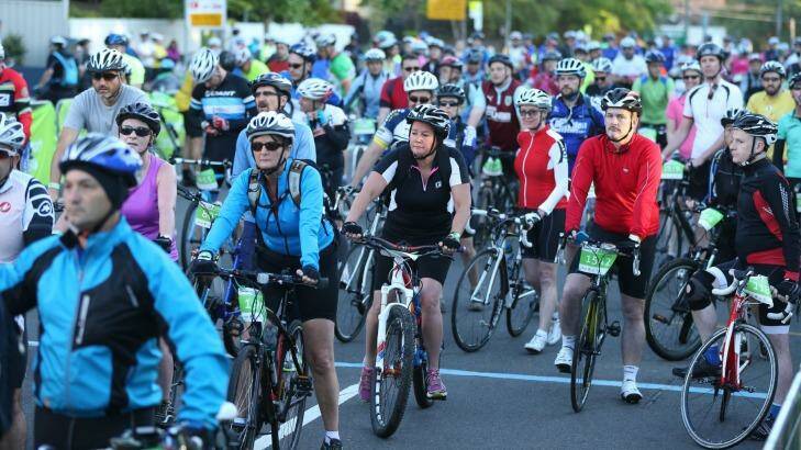 Joys of riding: Participants in the 2014 Spring Cycle. Photo: Anthony Johnson