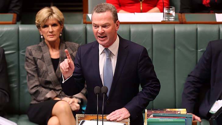 Proposed the idea of collecting HECS debts from the dead as a way to boost the budget bottom line: Education Minister Christopher Pyne. Photo: Andrew Meares
