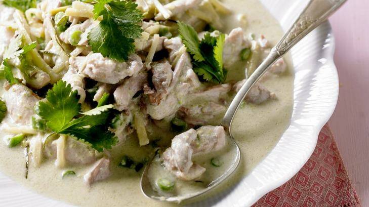 Make your own green curry paste for Julie Goodwin's Green Chicken Curry.
Homemade Takeaway, by Julie Goodwin. Hachette. $39.99. Photo: Supplied
