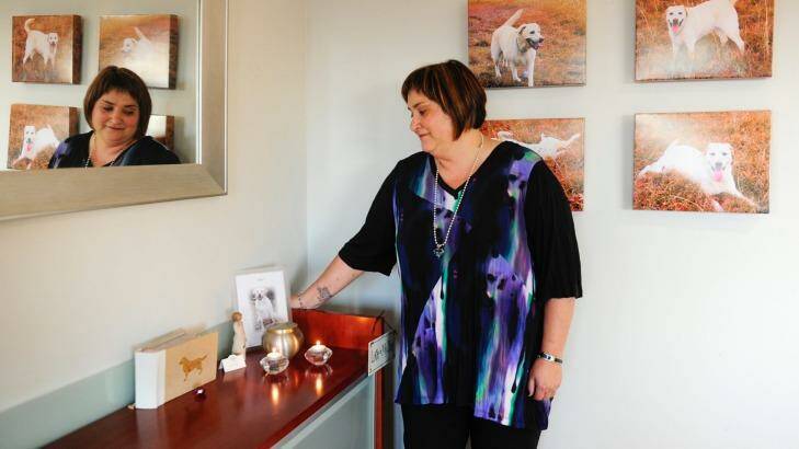 Melinda Parrett organised a private cremation for her dog, Remmington. Photo: Melissa Adams