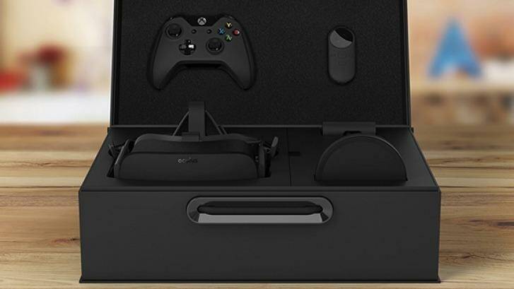 What's in the box: a Rift, the USB sensor, an Xbox One controller and an Oculus Remote. Photo: Oculus