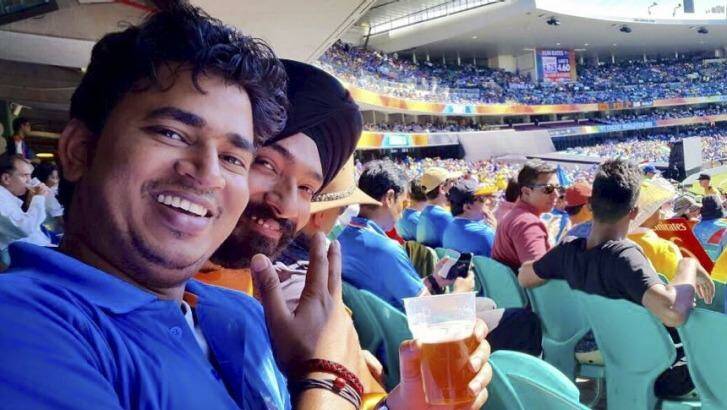 At the cricket: Pankaj Saw. Photo: Facebook 