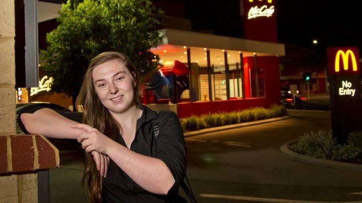 Brigid Forrester, 19, worked at McDonalds until last November.  Photo: Tony Ashby