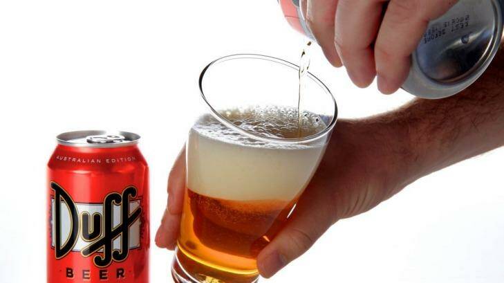 A a new Duff beer is launching in Australia.  Photo: Edwina Pickles