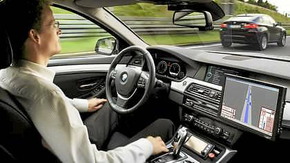 BMW driverless car Photo: Andrew Maclean