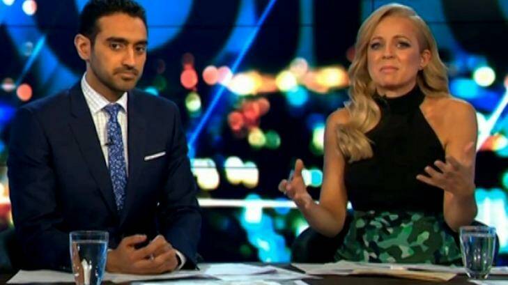 "I just can't look at that without being so upset." Carrie Bickmore broke down on The Project. Photo: Channel Ten