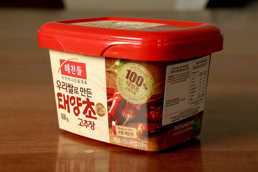 'I've always got this Korean red bean chilli paste. It's got punch, it's sweet, it's jammy and I smear a bit on the bottom of burgers or put it in marinades.' Photo: Pat Scala