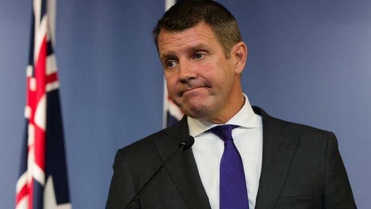 Premier Mike Baird is emotional at a press conference announcing his resignation in Sydney. 19th January 2017 Photo: Janie Barrett Photo: Janie Barrett