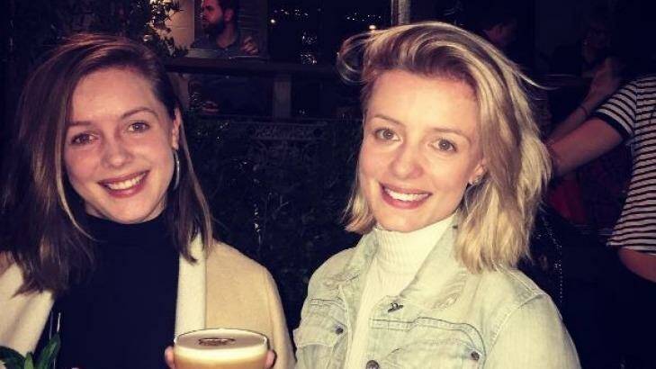 Jess Mudie, right, with twin sister Emily, was killed when a car ploughed through Bourke Street Mall in Melbourne on Friday. Photo: Instagram