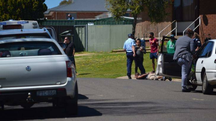 Moments after the shooting. Photo: Cowra Guardian