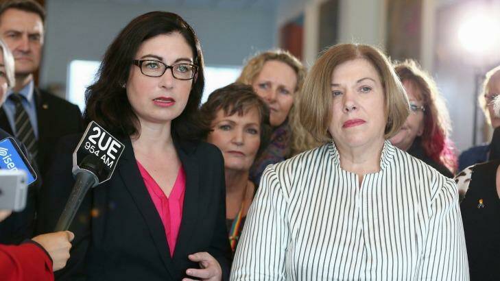 Labor's Terri Butler and former Coalition MP Teresa Gambaro proposed marriage equality legislation to the Federal Parliament last year. Photo: Alex Ellinghausen