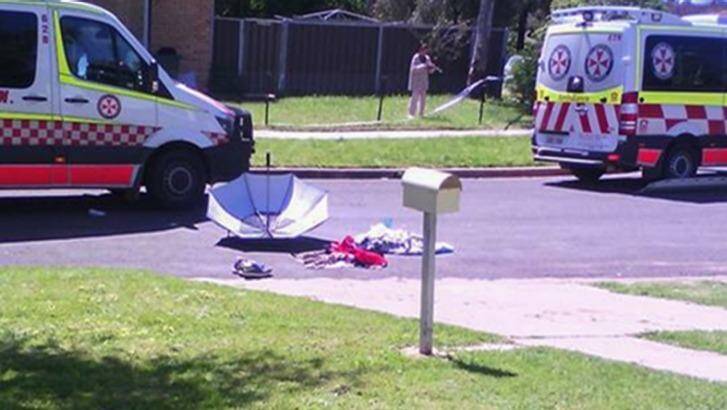 The scene in Jindalee Circuit following the shooting. Photo: Facebook/TammyWilliams