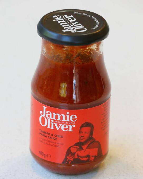 The pantry staples: "The Jamie Oliver tomato and chilli pasta sauce is rich and has a bit of a kick ? it?s great in bolognese,  meatballs." Photo: Peter Rae