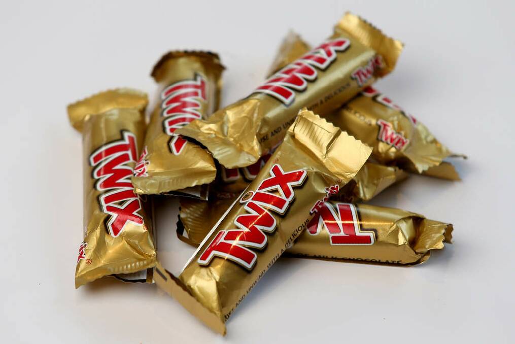 Secret vice: Twix chocolate bars. Photo: Wayne Taylor