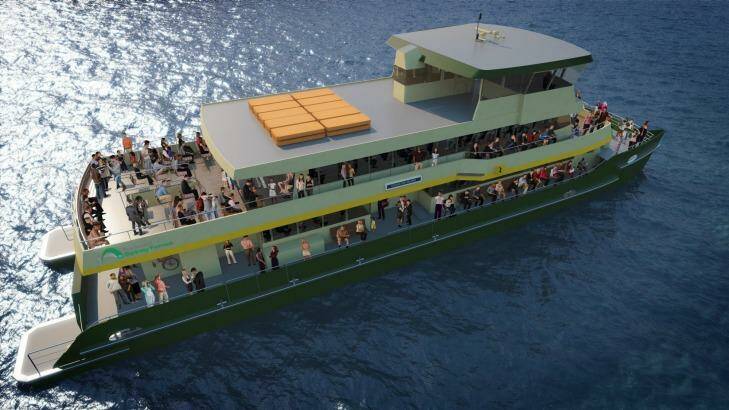 New ferries for Sydney Harbour will have an additional outdoor viewing area. Photo: Supplied