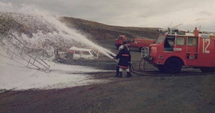 Aviation rescue and firefighting training exercises involving toxic foam at Melbourne's Tullamarine airport in 1998, supplied by the United Firefighters Union.