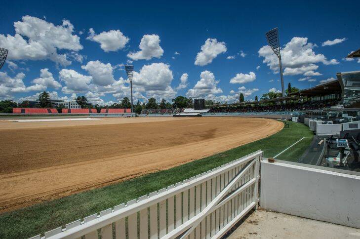 The Manuka Oval turf is being removed and resurfaced.  Photo by Karleen Minney