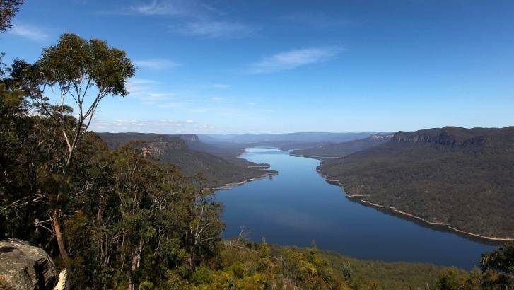 Lake Burragorang, behind Warragamba Dam, Sydney's main reservoir. Photo: Jonathan Ng