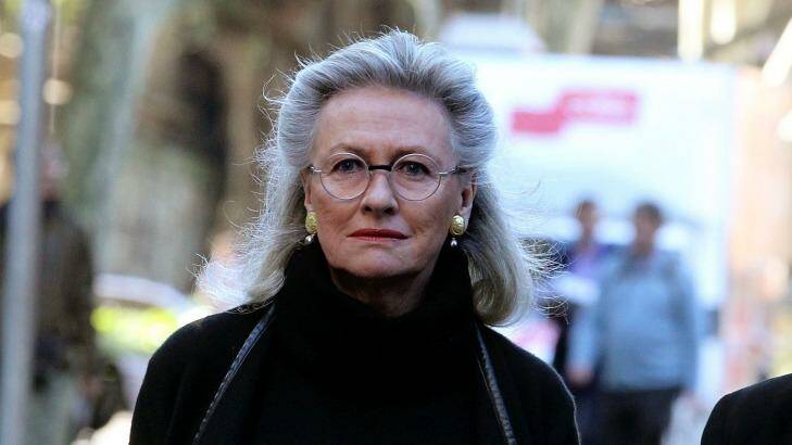 Harriet Wran's mother, Jill Wran, arrives at the NSW Supreme Court on Tuesday. Photo: Ben Rushton