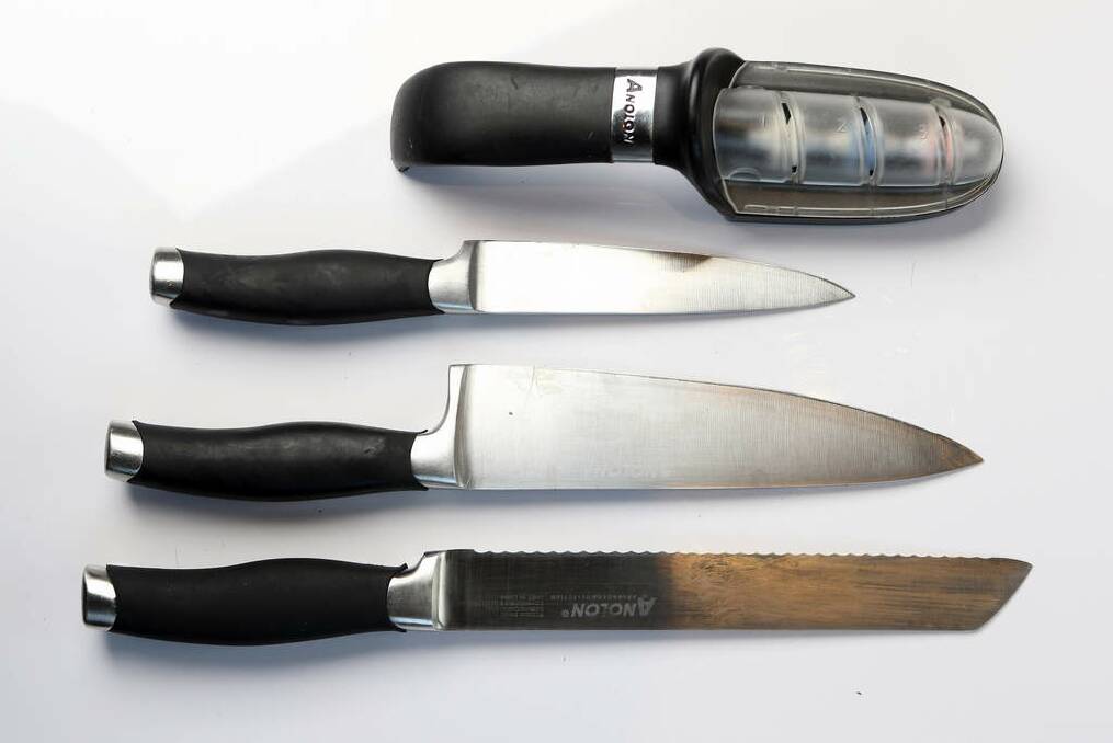 Kitchen kit: Assorted Analon knives. Photo: Wayne Taylor
