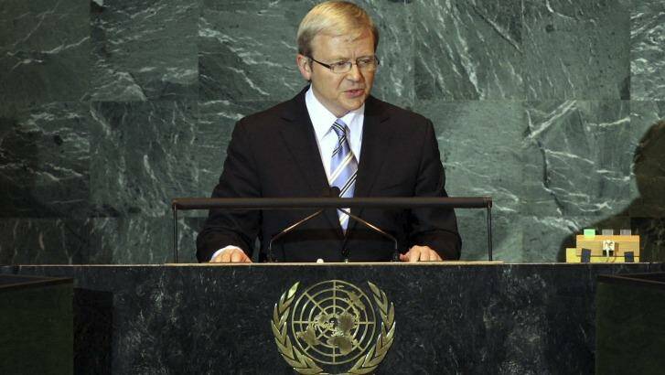 Kevin Rudd warns the United Nations is too often taken for granted. Photo: Trevor Collens