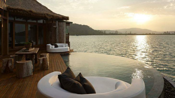 Bliss: The view out over the infinity pool.