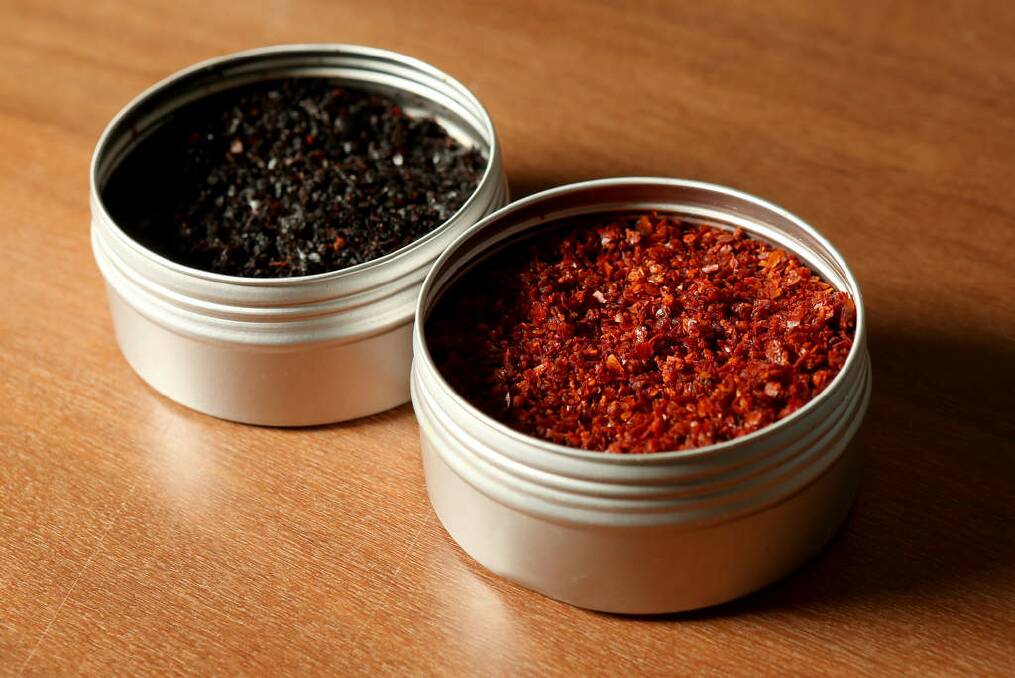 Go-to spices: Black and red Aleppo pepper. Photo: Pat Scala