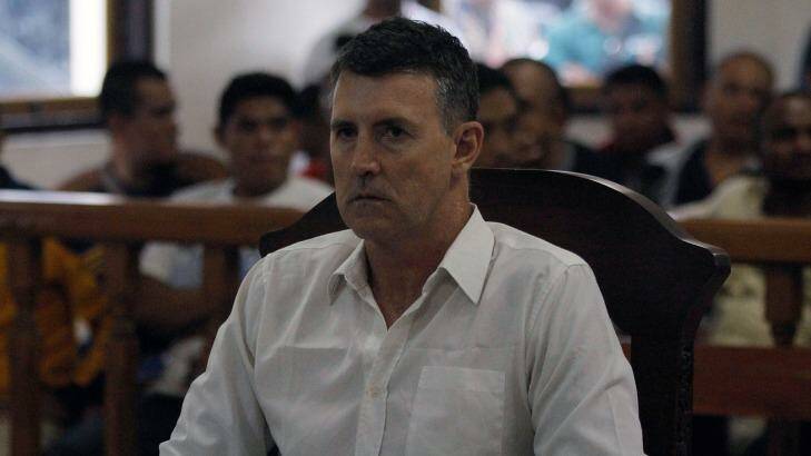 Scott Dobson during his trial at Denpasar District Court in Bali, on Wednesday. Photo: Roni Bintang