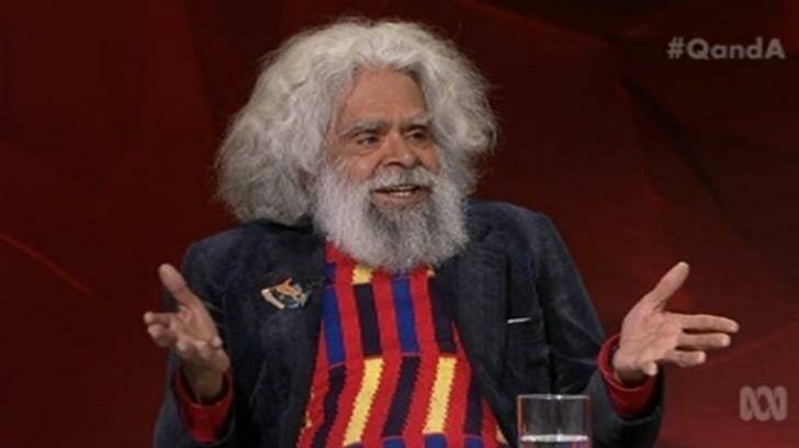 Actor Jack Charles on ABC's Q&A. Photo: ABCTV