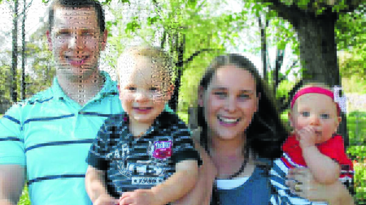 MAKING A STAND: Rebekah Butchard, with husband Tim Butchard and children Ethan and Evelyn, launched an online petition this week to remind Member for Calare John Cobb of the needs of his electorate. Photo: JESSICA HUGHES